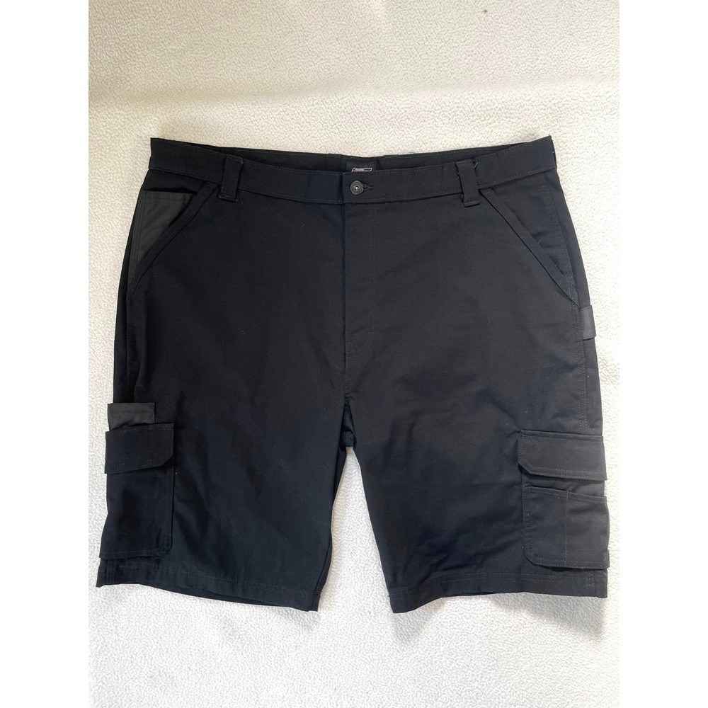 Genuine Dickies Mens 40 Cargo Shorts Black Utility Workwear Ripstop C394478